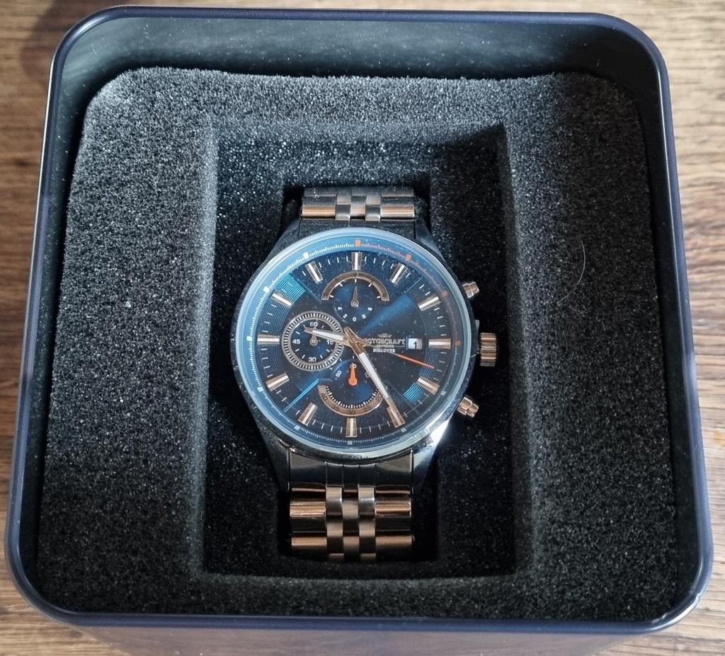Rotorcraft herenhorloge / Nieuw / doos + certificaat, Overige merken, Staal, Staal, Polshorloge