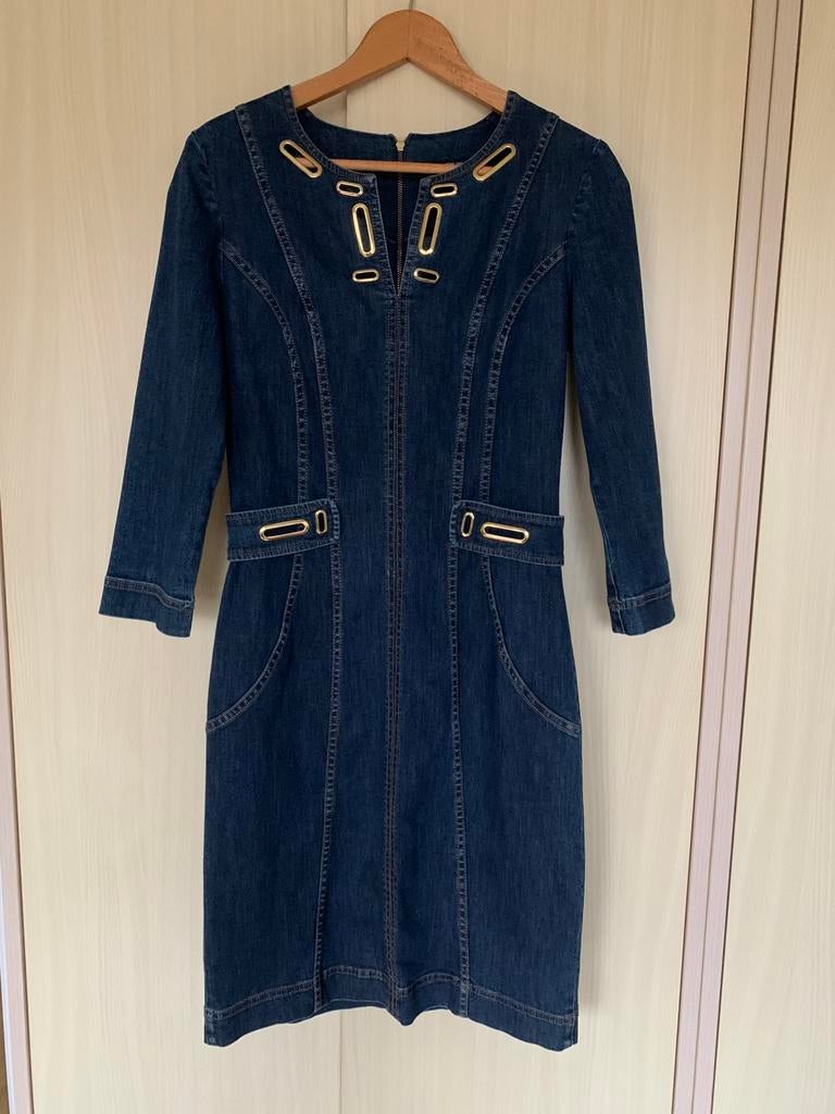 Jeanskleedje Caroline Biss, Blauw, Ophalen of Verzenden, Zo goed als nieuw, Knielengte