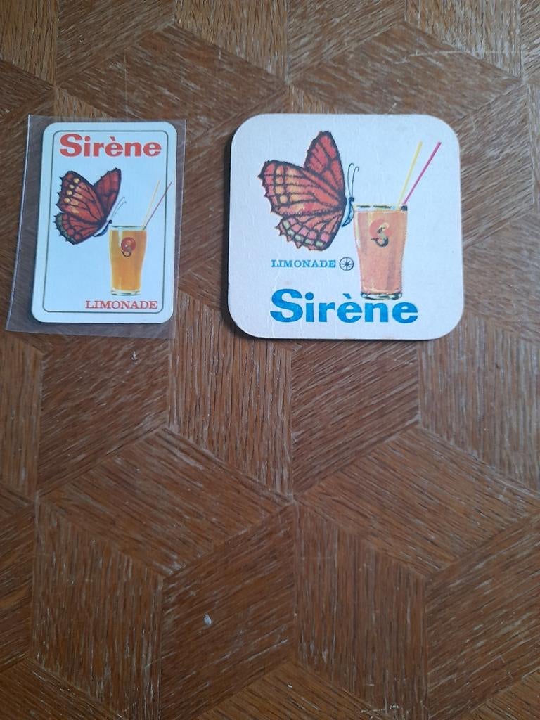 Viltje +speelkaart sirène(brouwerij Stella artois), Verzamelen, Ophalen of Verzenden
