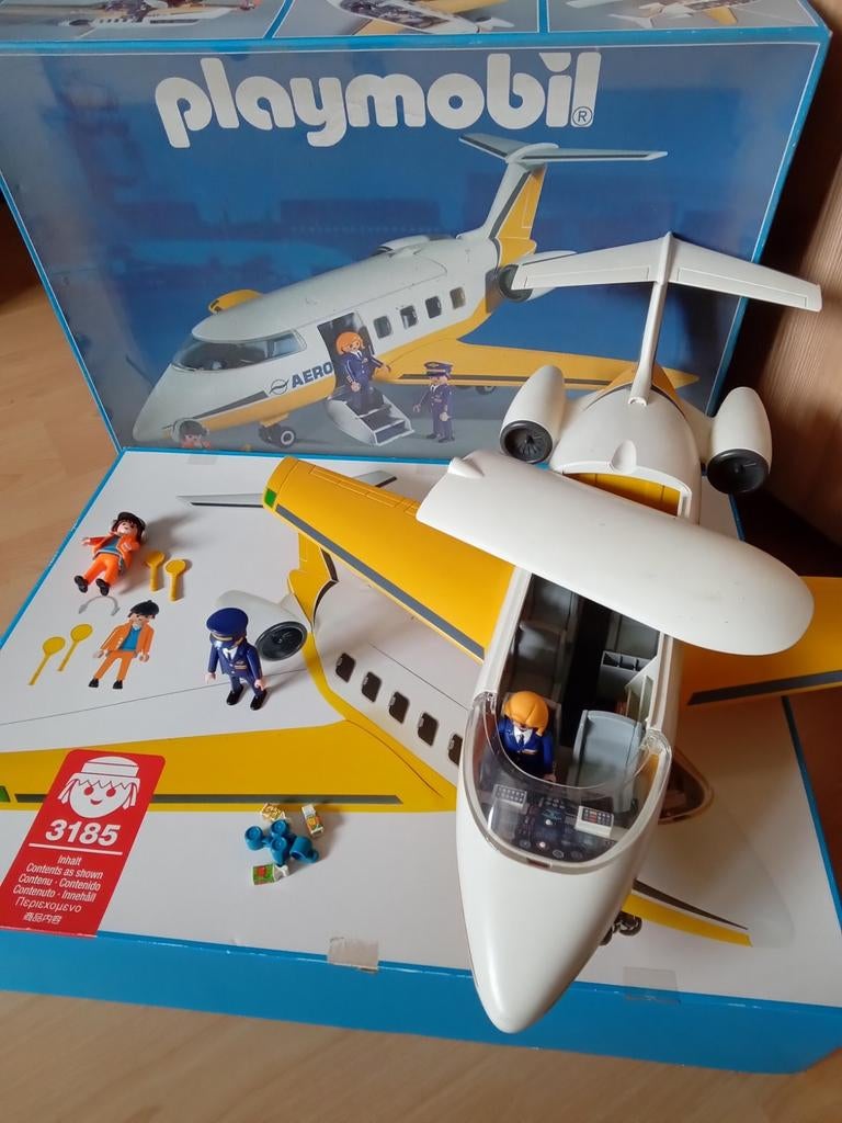 Playmobil vliegtuig en luchthavenwagens Vintage, Enlèvement ou Envoi, Avion