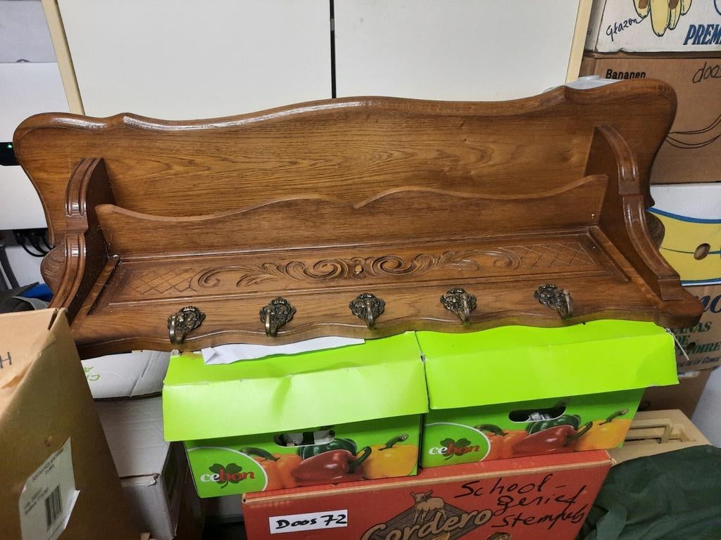 Porte-manteau ancien en chêne., Maison & Meubles, Accessoires pour la Maison | Portemanteaux, Enlèvement, Comme neuf