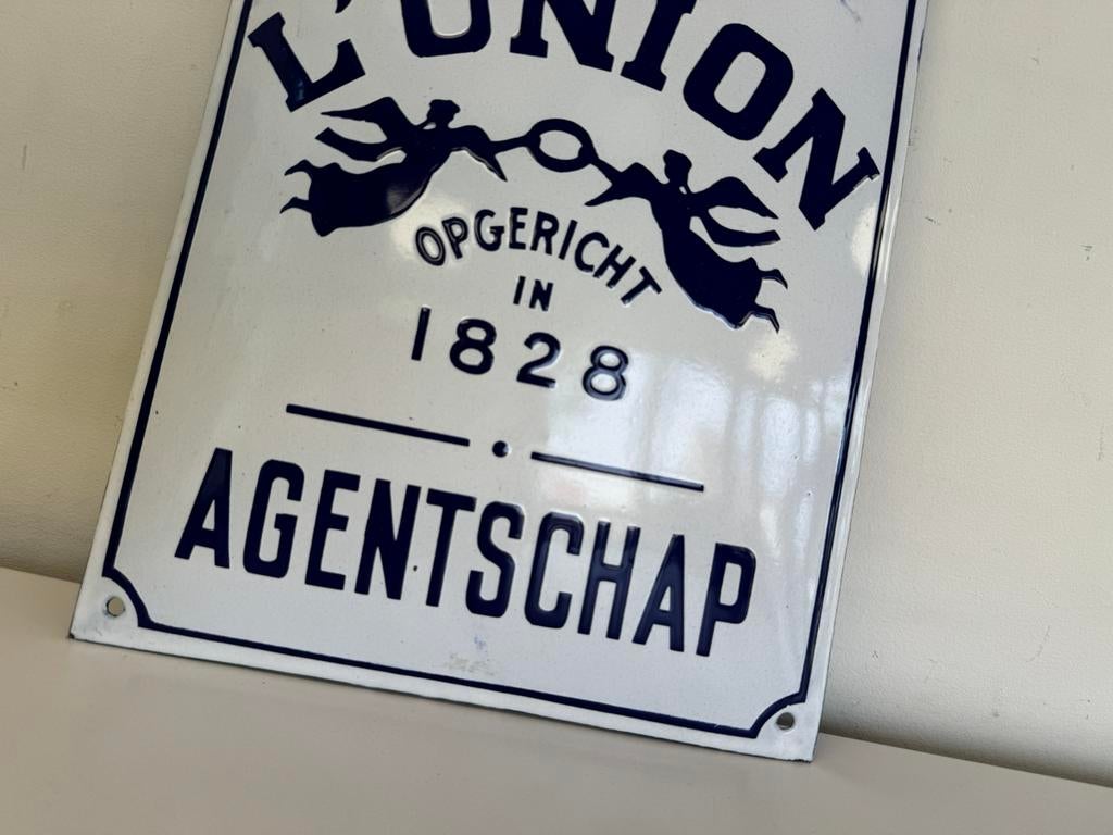 Panneau d'affichage émaillé L'UNION, Enlèvement ou Envoi