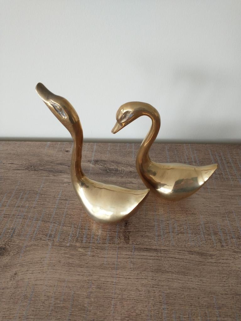 Setje koperen zwaantjes, Antiek en Kunst, Ophalen, Koper