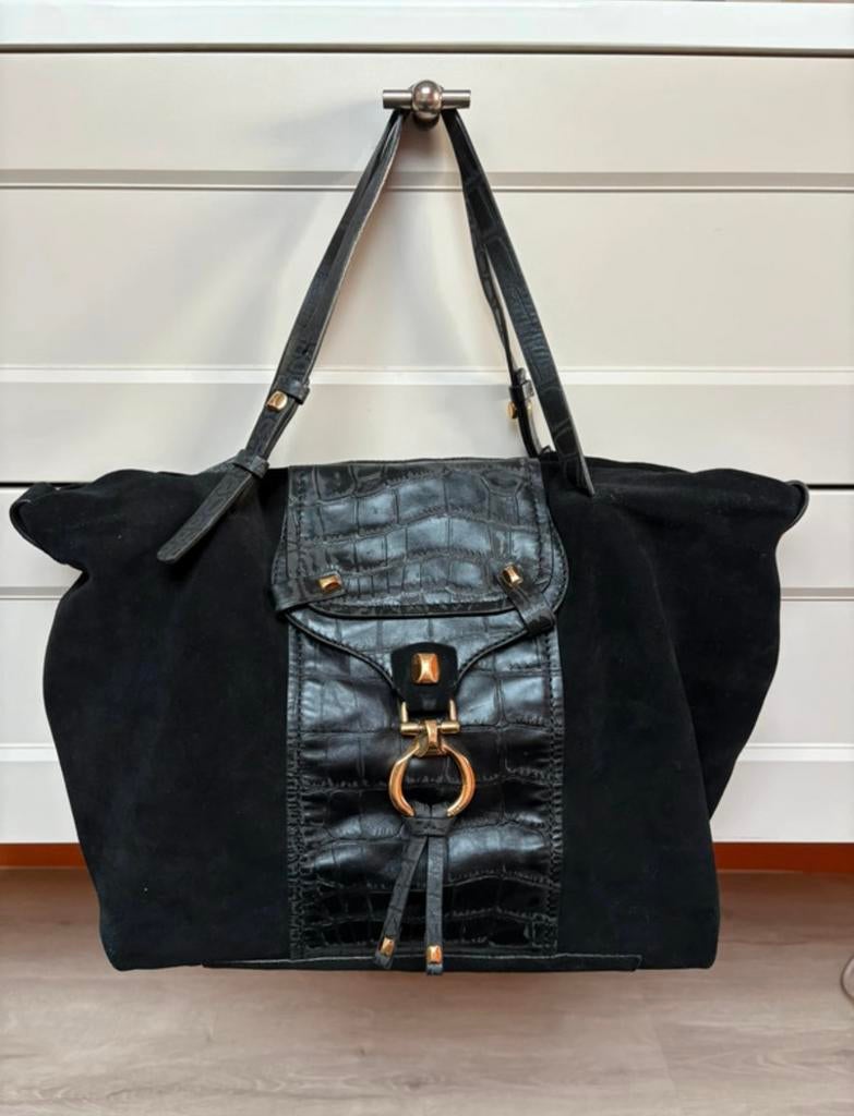 Francesco biasia handtas, Handtassen en Accessoires, Tassen | Damestassen, Ophalen of Verzenden, Zo goed als nieuw, Zwart, Handtas