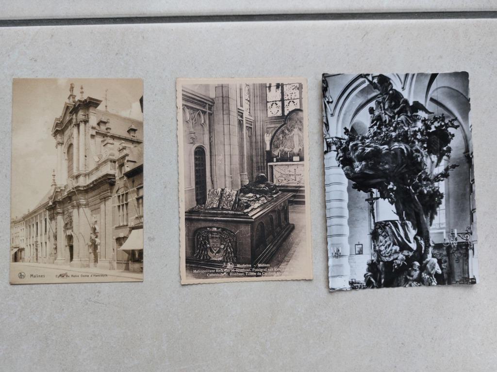 3 oude postkaarten van Mechelen, Verzenden
