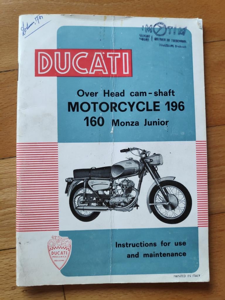 manuel d'origine Ducati 160 King Essieu Monza, Enlèvement ou Envoi, Utilisé