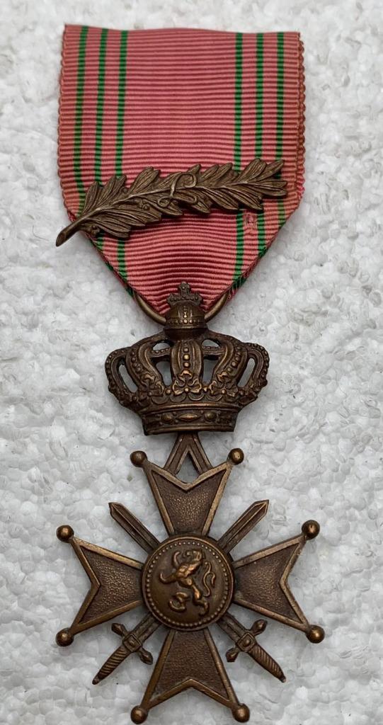 Medaille, Oorlogskruis WO-II, 40-45 met palm (Ing 1941). Zg, Verzamelen, Ophalen of Verzenden, Landmacht, Lintje, Medaille of Wings