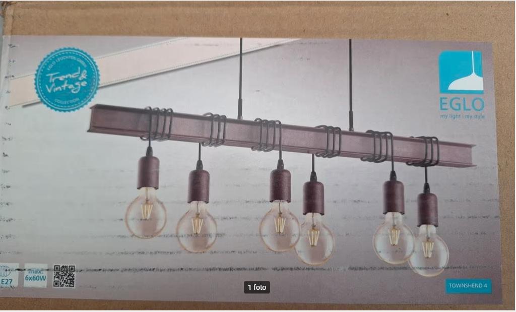 EGLO Townshend Hanglamp Antiek bruin, Enlèvement, Neuf, 50 à 75 cm