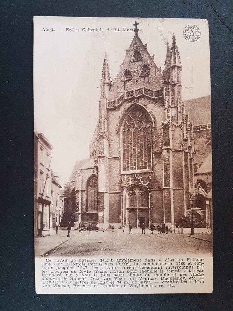 Aalst Alost Eglise Erekaart Tableau d'Honneur 1939, Verzamelen, Verzenden, 1920 tot 1940, Gelopen, Oost-Vlaanderen