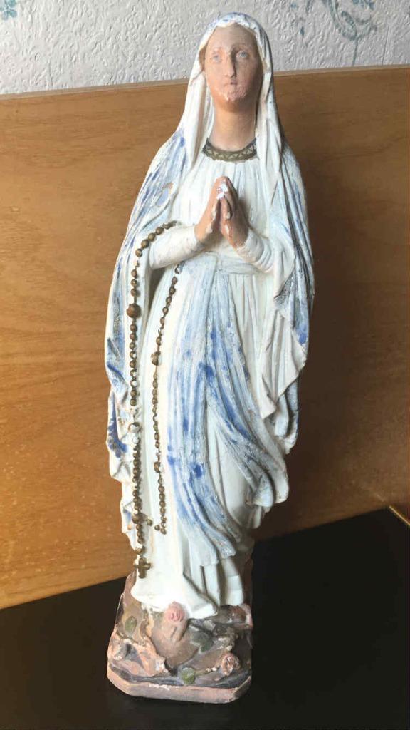 Vintage / Antiek Beeld van Onze-Lieve-Vrouw., Ophalen of Verzenden, Gebruikt, Beeld(je), Christendom | Katholiek