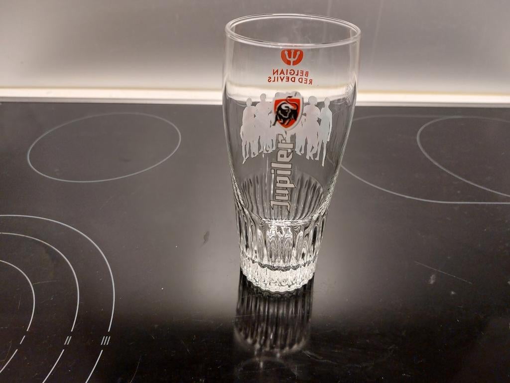 Jupiler 25cl red devils 2015, Verzamelen, Ophalen of Verzenden, Zo goed als nieuw, Bierglas