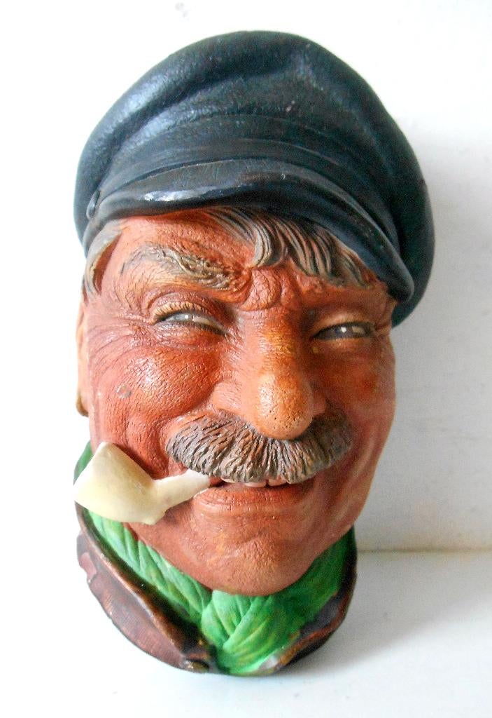 Vintage keramieken "santon" zeemanskop, Antiek en Kunst, Antiek | Keramiek en Aardewerk, Ophalen of Verzenden