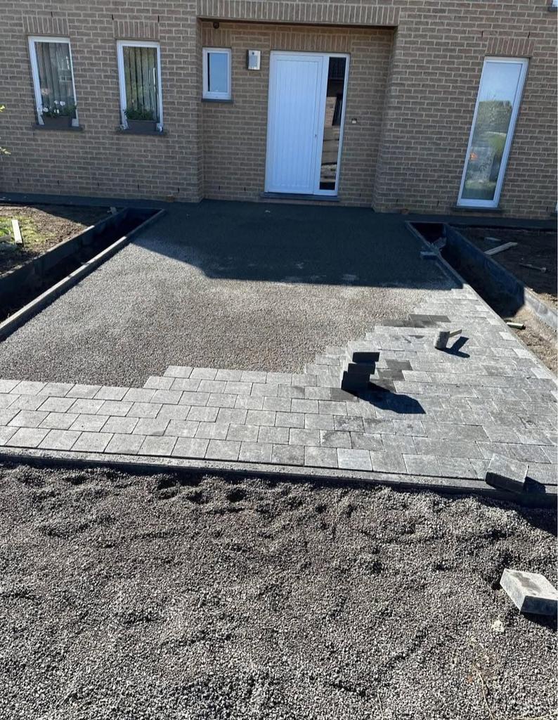 Réalisation de pavés klinkers – parking & terrasse, Enlèvement ou Envoi