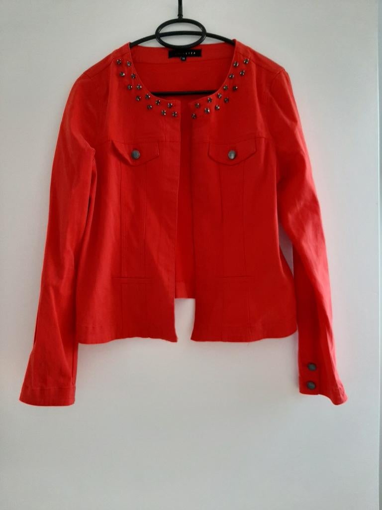 Veste et blazer en jean rouge neufs, Taille 38/40 (M), Enlèvement ou Envoi, Lola & Liza, Neuf