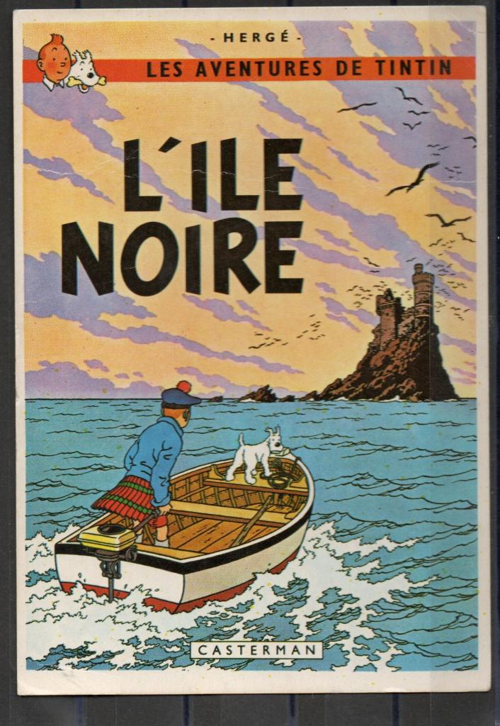 Carte postale : Hergé : Tintin/ L'Ile Noire - édition Arno, Enlèvement