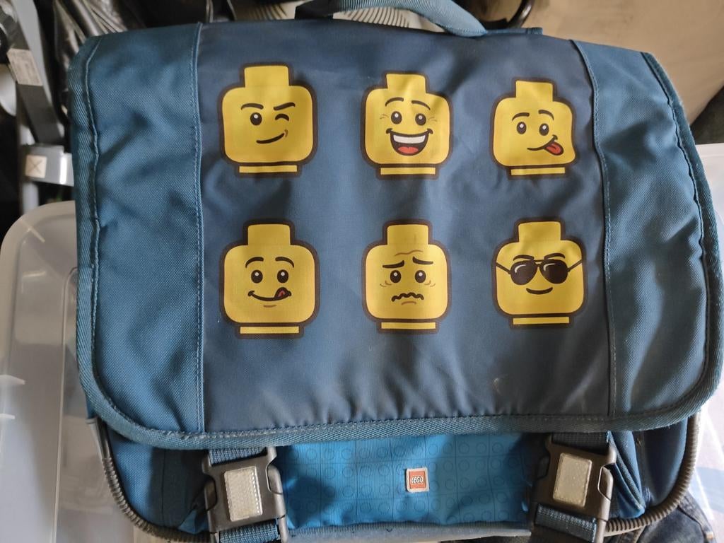 Lego boekentas / schooltas, Handtassen en Accessoires, Ophalen, Gebruikt, Blauw, Aktetas of Boekentas
