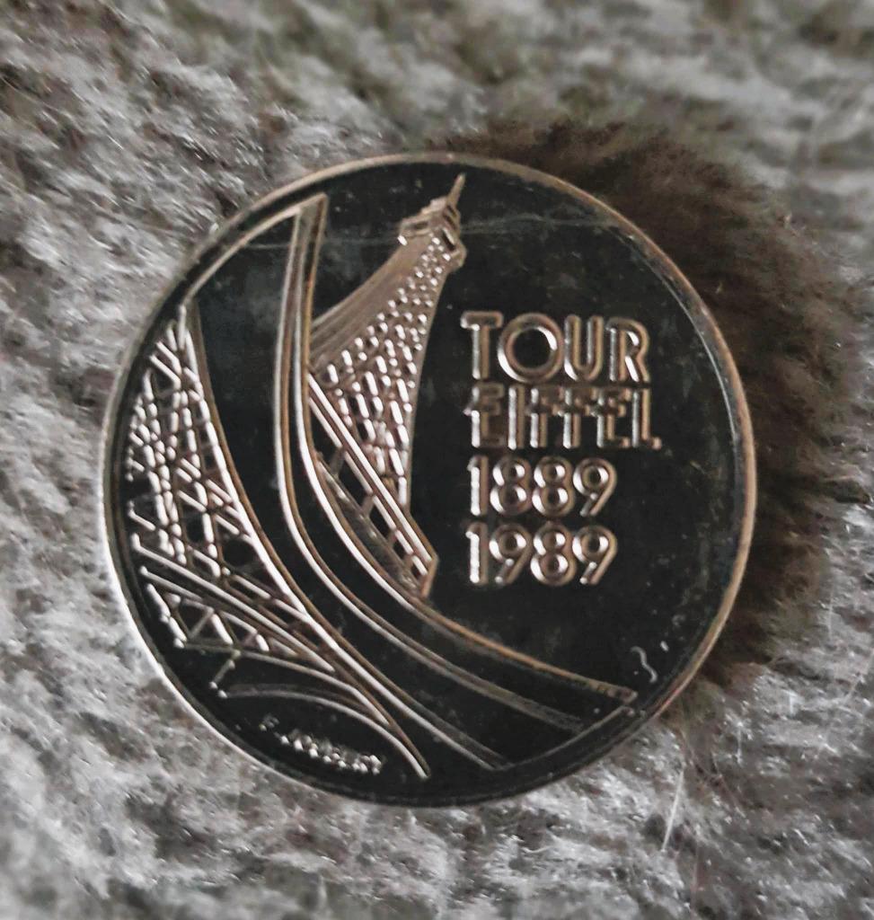 FRANKRIJK-100 jaar-EIFFELTOREN 1989, Enlèvement ou Envoi, France, Autres valeurs, Monnaie en vrac