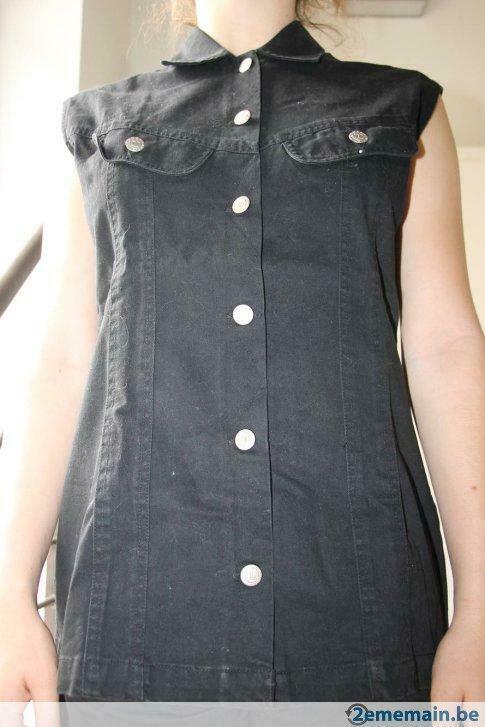 chemise veste noire jeans h&m taille 40, Porté, Taille 38/40 (M), Noir