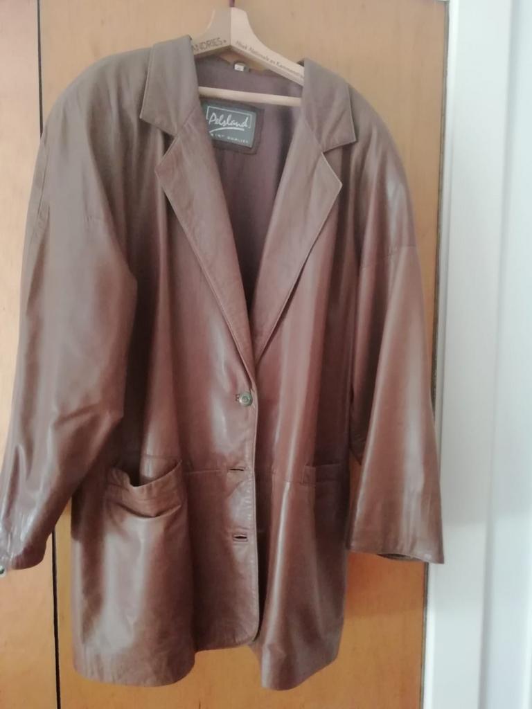 Lederen damesjas, Kleding | Dames, Ophalen of Verzenden, Zo goed als nieuw, Maat 42/44 (L), Bruin