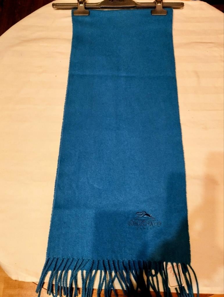 Écharpe LONGCHAMP 100,% cashmere 129 X 26 cm, Ophalen, Zo goed als nieuw, Sjaal