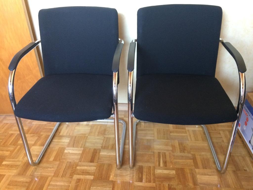2 kwaliteitsstoelen Lande, Huis en Inrichting, Stoelen, Ophalen, Twee, Zwart, Zo goed als nieuw