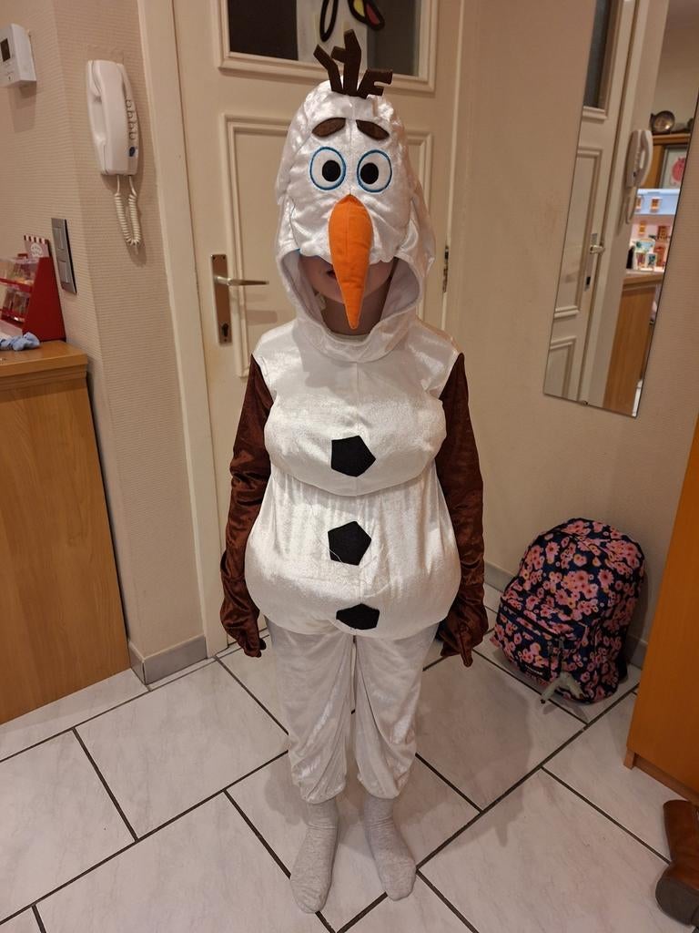 Verkleedpak Olaf, Hobby en Vrije tijd, Ophalen of Verzenden, Zo goed als nieuw