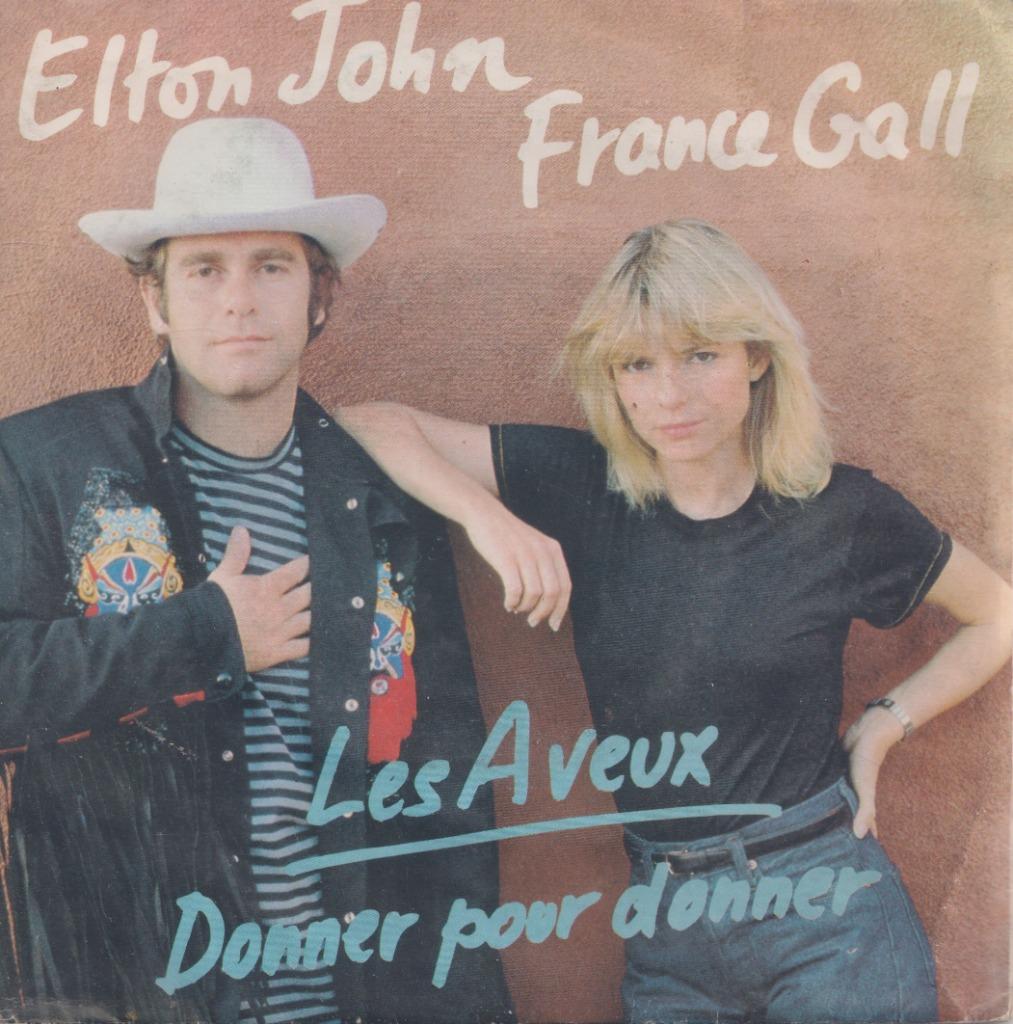 Elton John & France Gall – Les Aveux / Donner pour donner -, Cd's en Dvd's, Vinyl Singles, Gebruikt, Ophalen of Verzenden