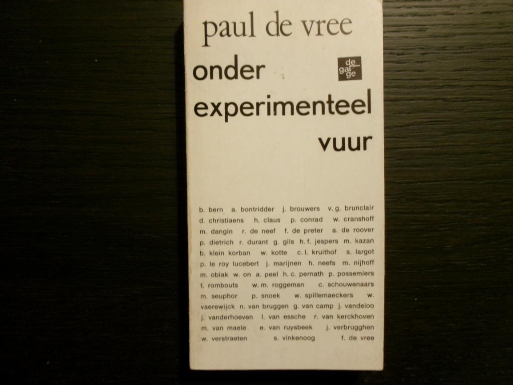 Onder experimenteel vuur   -Paul de Vree-, Livres, Littérature, Enlèvement ou Envoi