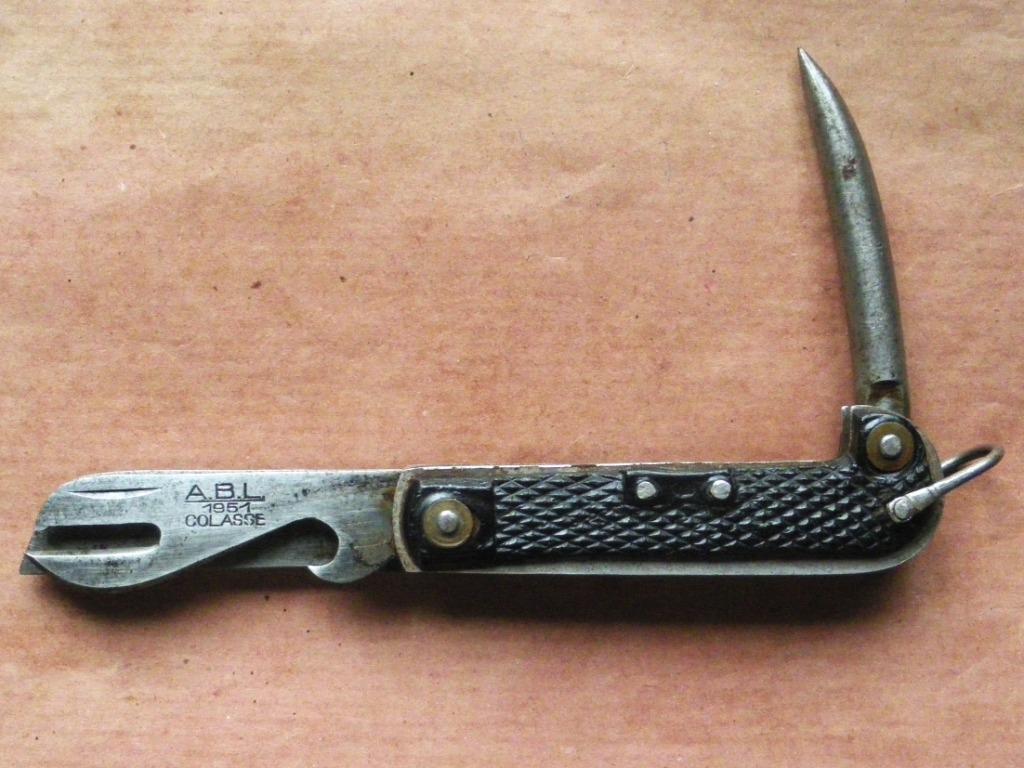 Canif ABL 1951 coutellerie Colasse Gembloux Belgisch zakmes, Envoi, Armée de terre, Couteau ou Poignard