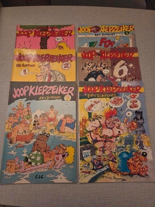 6 x Joop Klepzeiker, 1ste drukken., Ophalen of Verzenden, Zo goed als nieuw, S. Treurschoon, Meerdere stripboeken