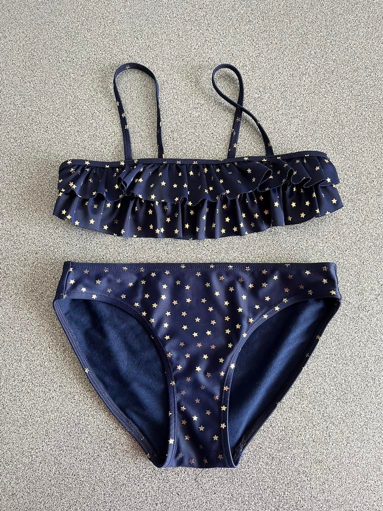 Donkerblauwe bikini met gouden sterretjes H&M - maat 134/140, Kinderen en Baby's, Kinderkleding | Kinder-zwemkleding, Bikiniset