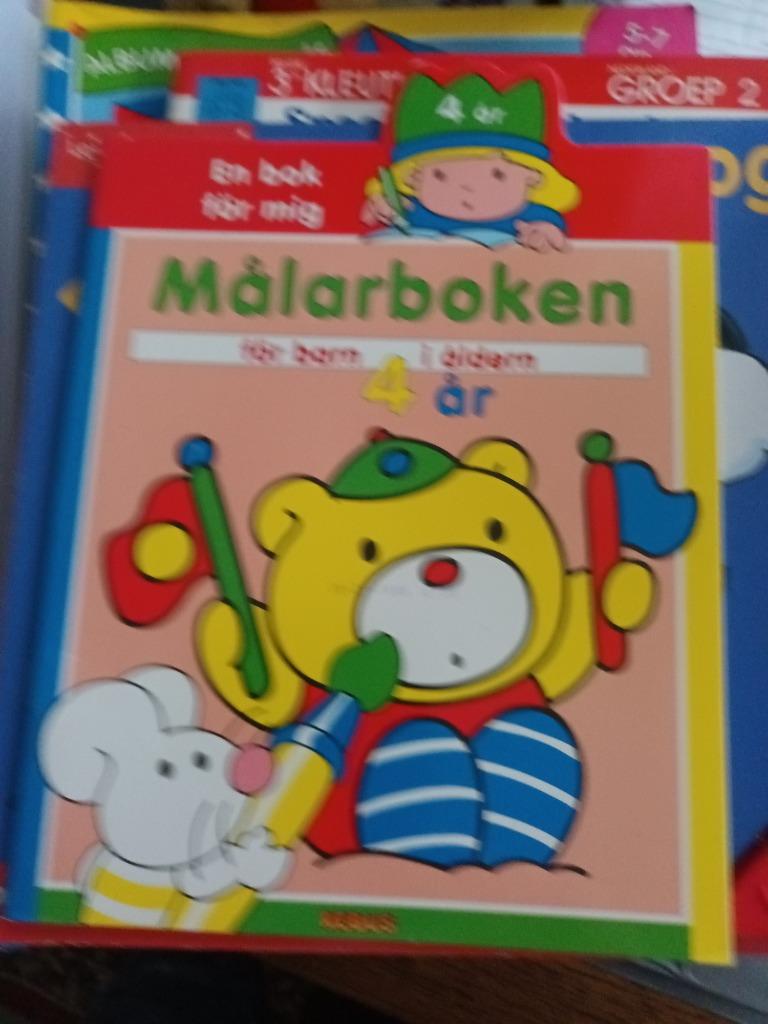 Kleurboek : Malarboken 4 ar / jaar, Enlèvement ou Envoi, Neuf, Rebus, 3 à 4 ans