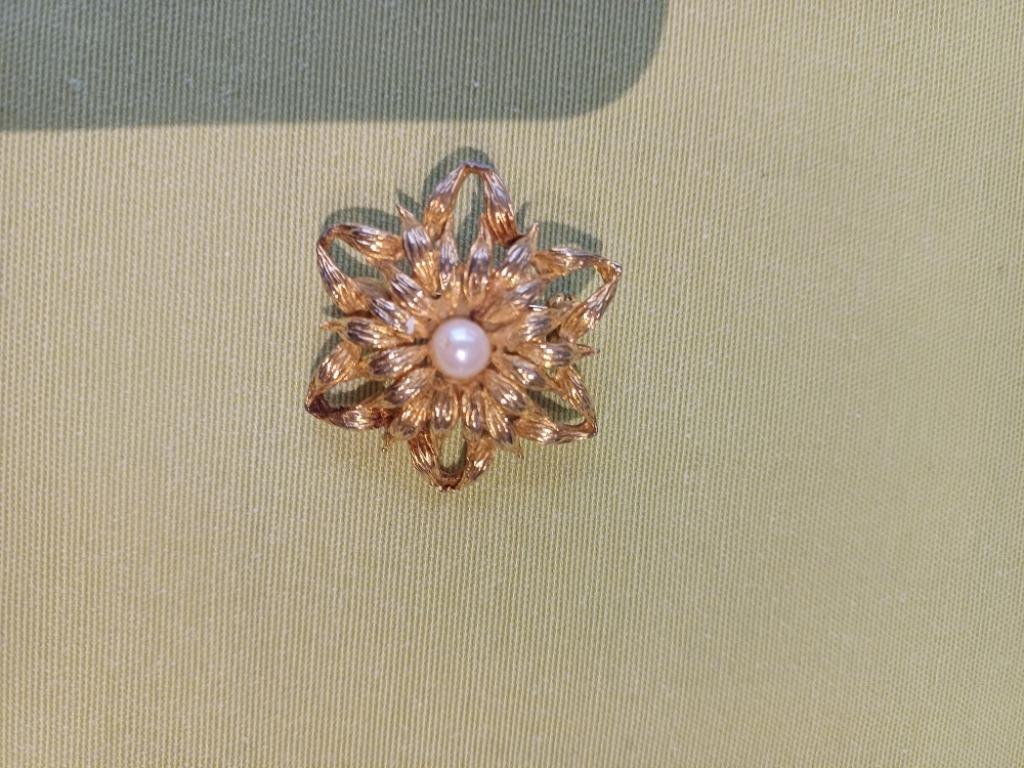vintage broche, Handtassen en Accessoires, Ophalen of Verzenden, Zo goed als nieuw, Minder dan 4 cm, Met parel
