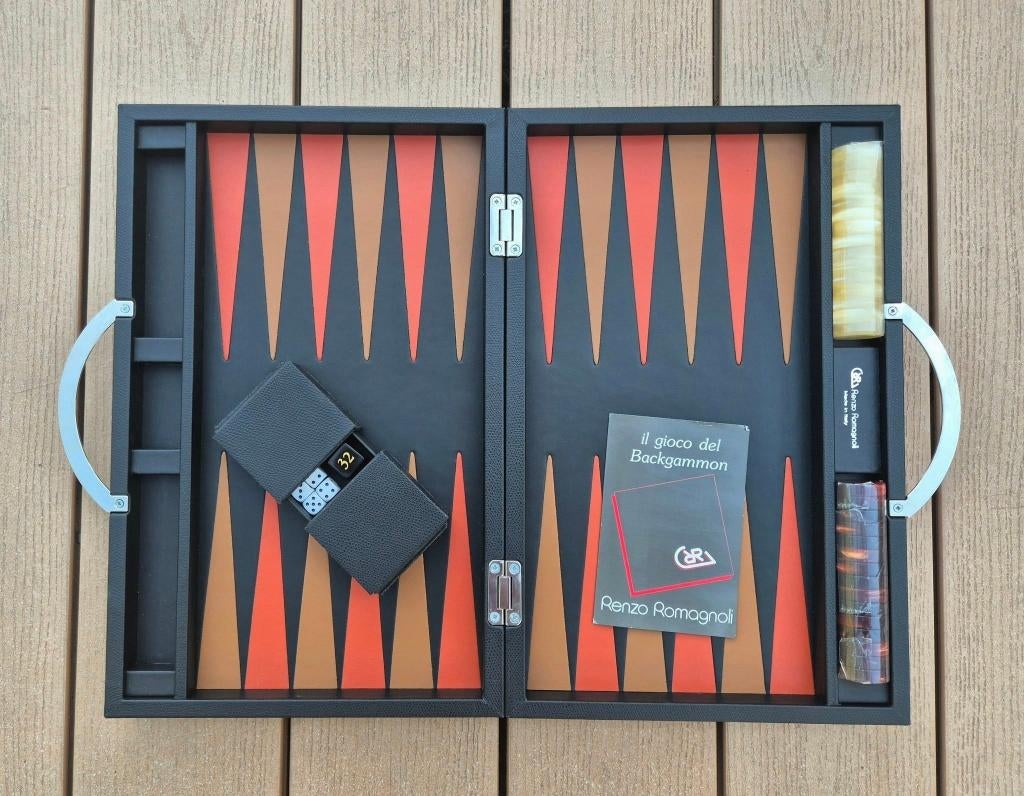 Renzo Romagnoli backgammon en cuir, Enlèvement ou Envoi