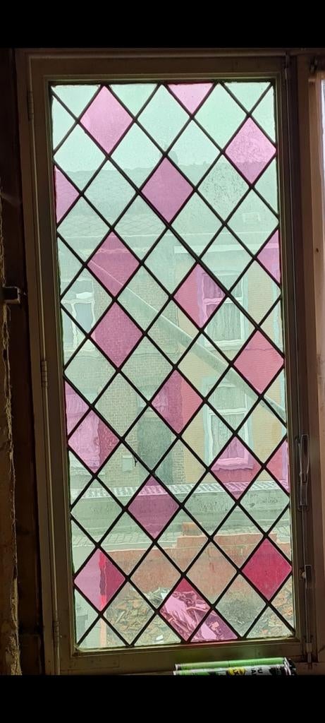 Glas in lood verschillende modellen 0478.28.75.33, Ophalen, Gebruikt, Glas in lood