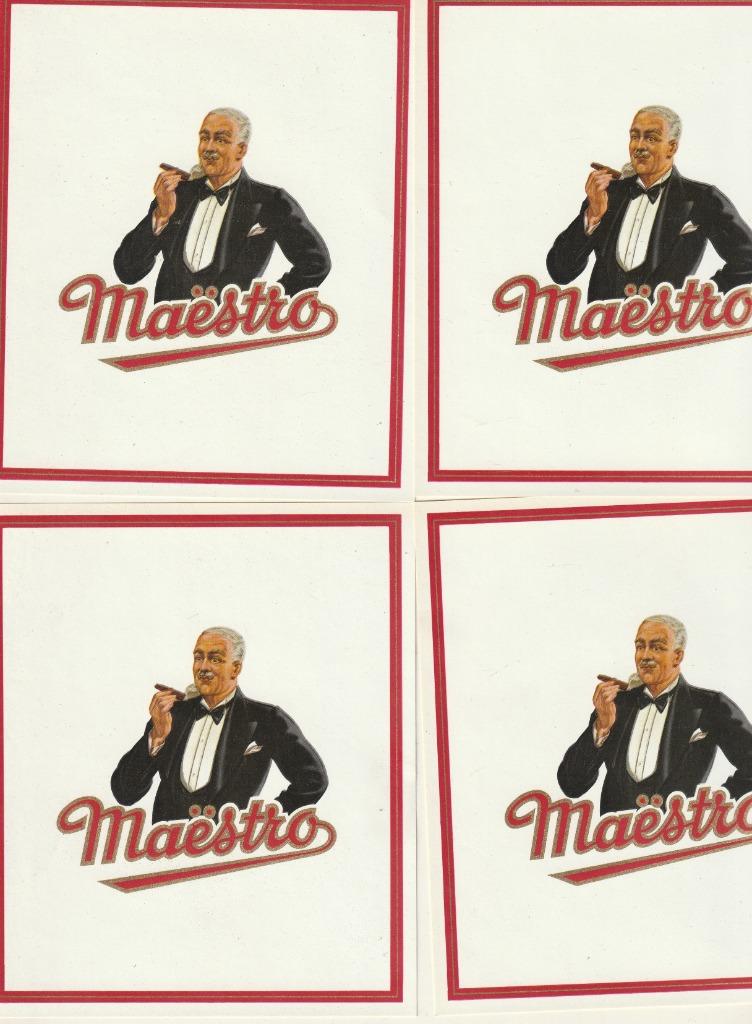 lot van 50 stuks van Maestro van de jaren 1970 ,,12 cm x 14, Ophalen of Verzenden, Nieuw, Sigarenbandjes