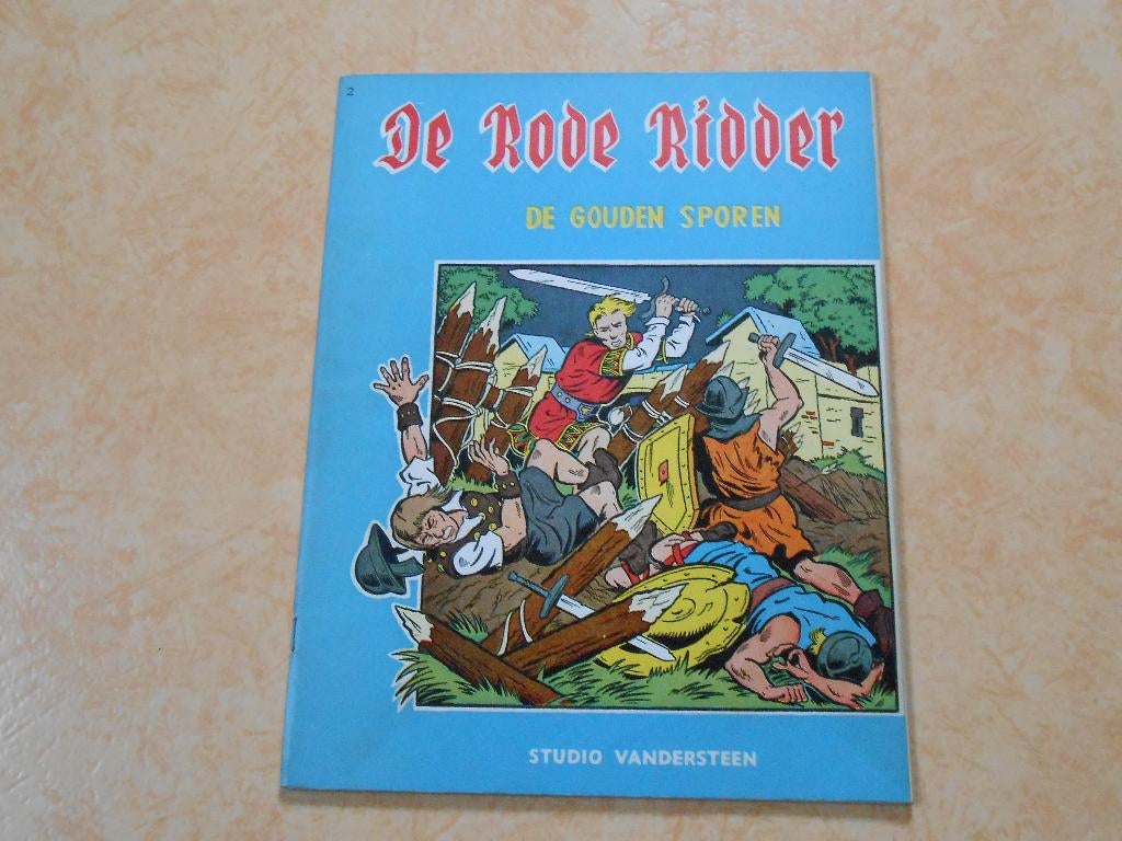 Rode ridder 2 De gouden sporen 1962. 2 de druk., Boeken, Stripverhalen, Willy Vandersteen, Eén stripboek, Ophalen of Verzenden