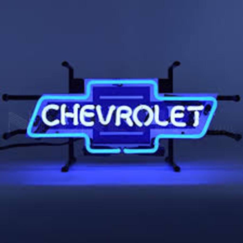 Chevrolet neon en veel andere auto garage showroom USA neons, Enlèvement ou Envoi, Neuf, Table lumineuse ou lampe (néon)