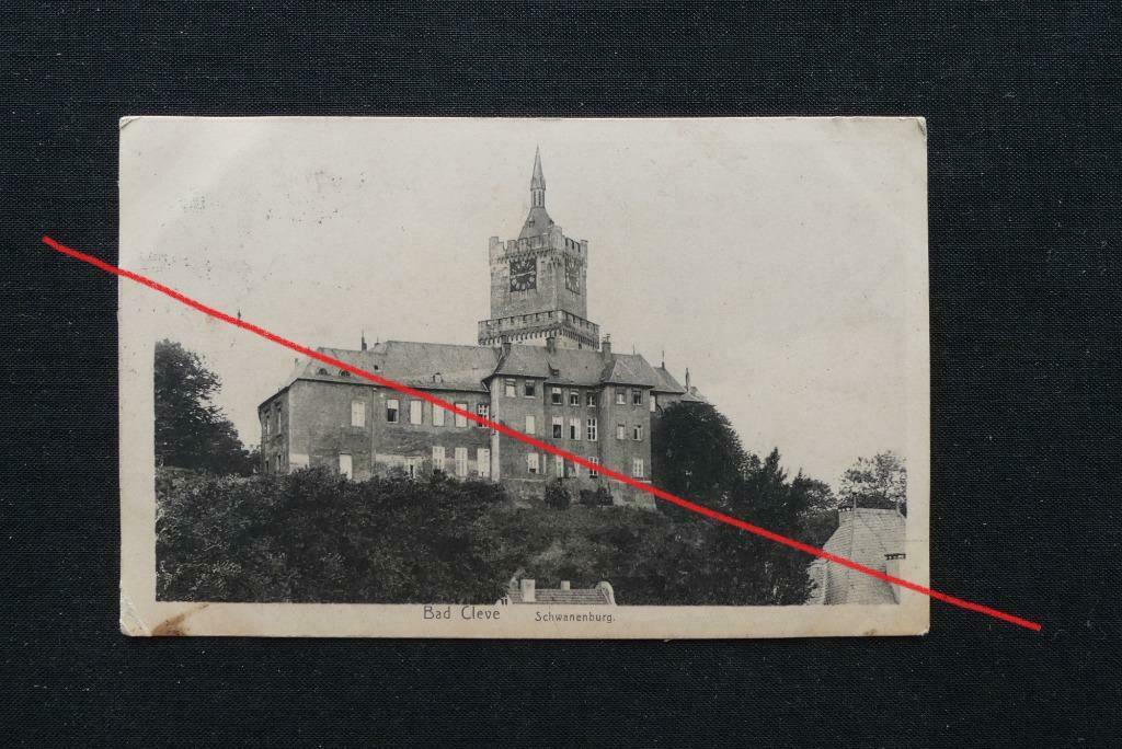 Postkaart 1/11/1917 Bad Cleve, Schwanenburg, Duitsland, Verzamelen, Ophalen of Verzenden, Voor 1920, Gelopen, Duitsland