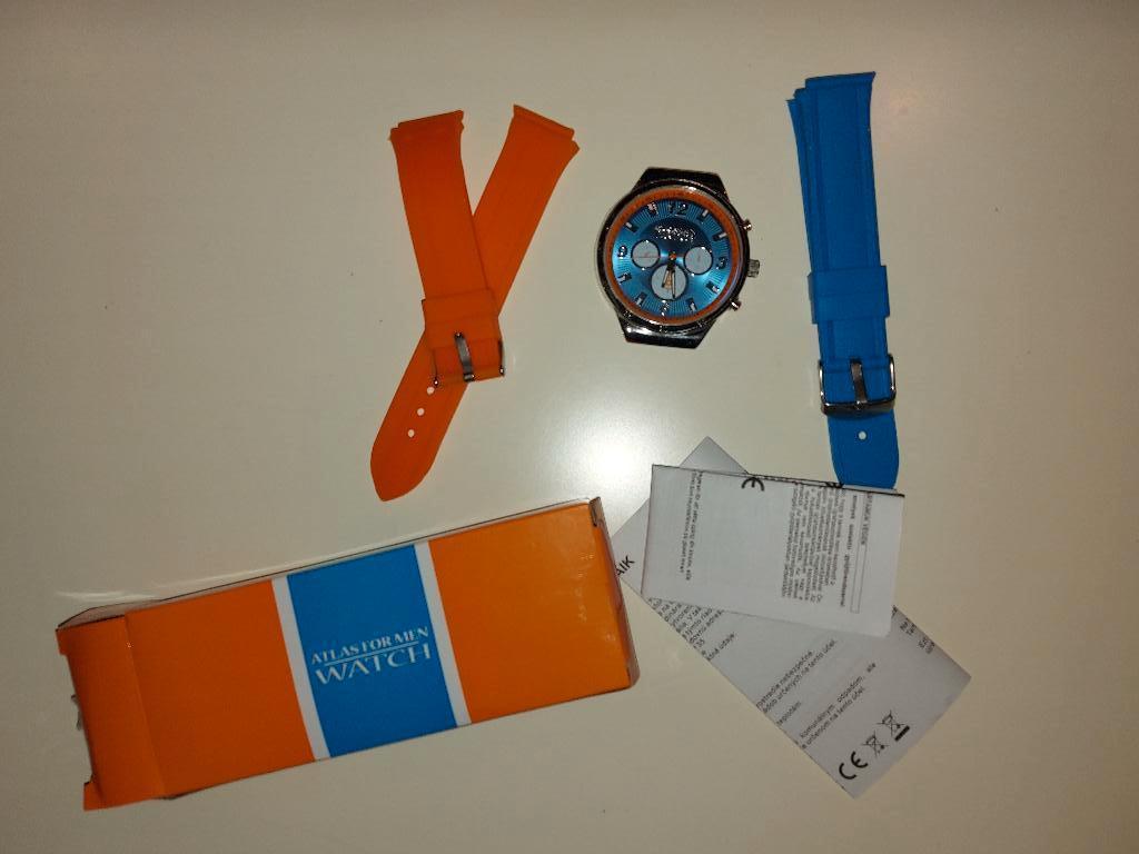 Montre neuve avec 2 bracelets, Enlèvement, Neuf, Bleu