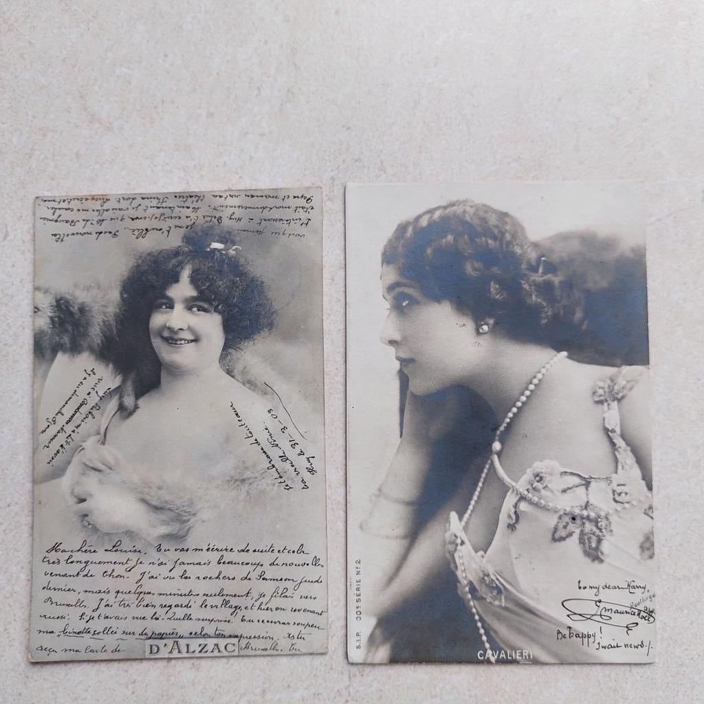 2 oude fantasiekaarten : vrouwen, Verzamelen, Ophalen of Verzenden