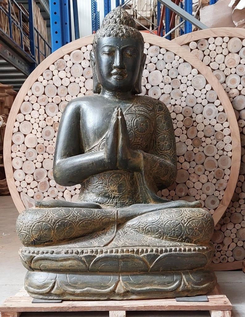 NOUVEAU Bouddha en Pierre  H100cm-Statue de Jardin., Enlèvement