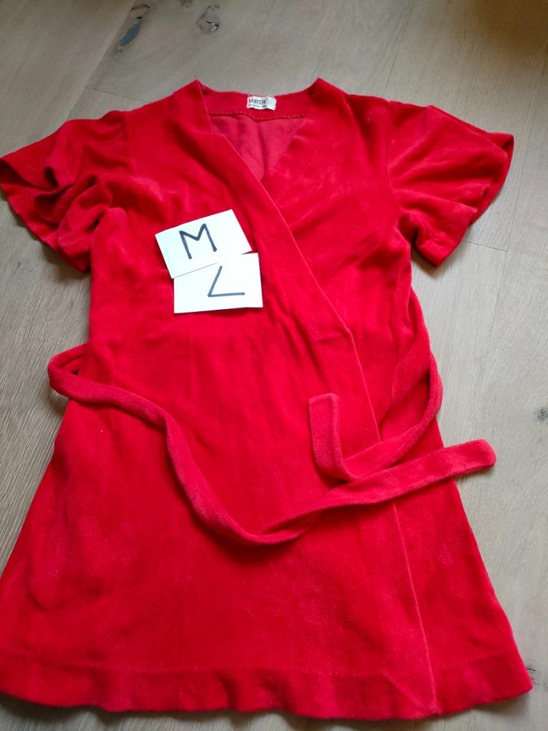korte peignoir badjas - rood - maat M, Kleding | Dames, Pyjama's, Ophalen of Verzenden, Gedragen, Maat 38/40 (M)