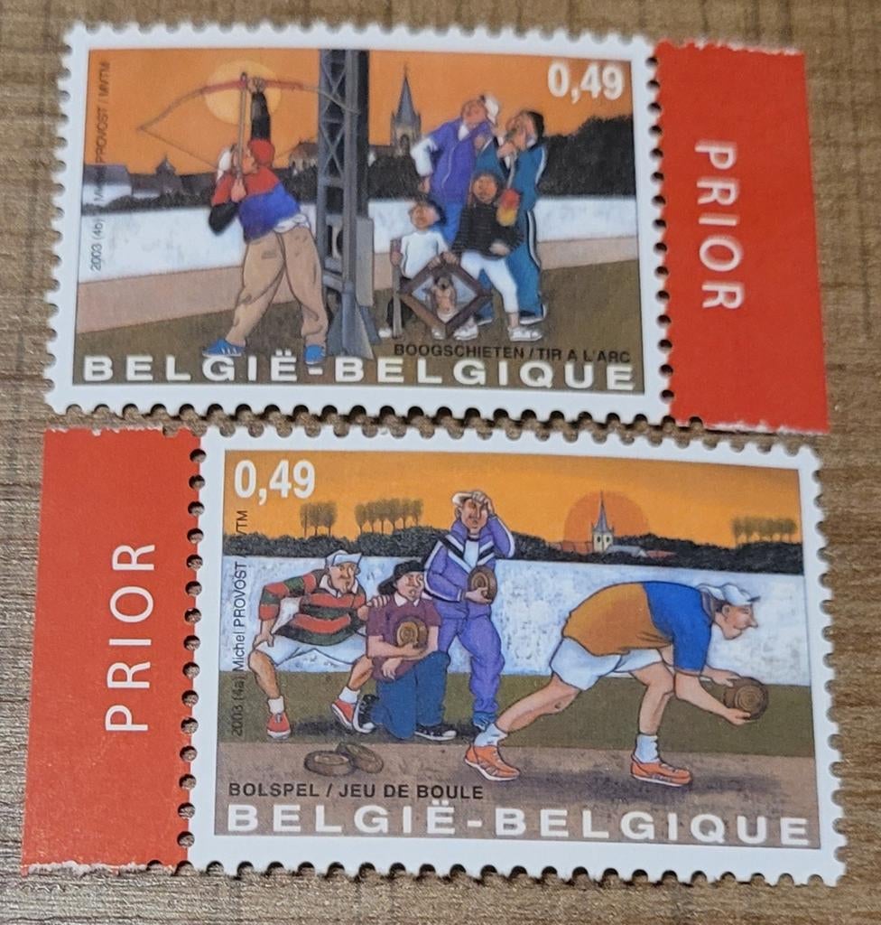 Oude postzegels: Volksspelen (postfris), Frankeerzegel, Ophalen of Verzenden, Zonder stempel, Postfris