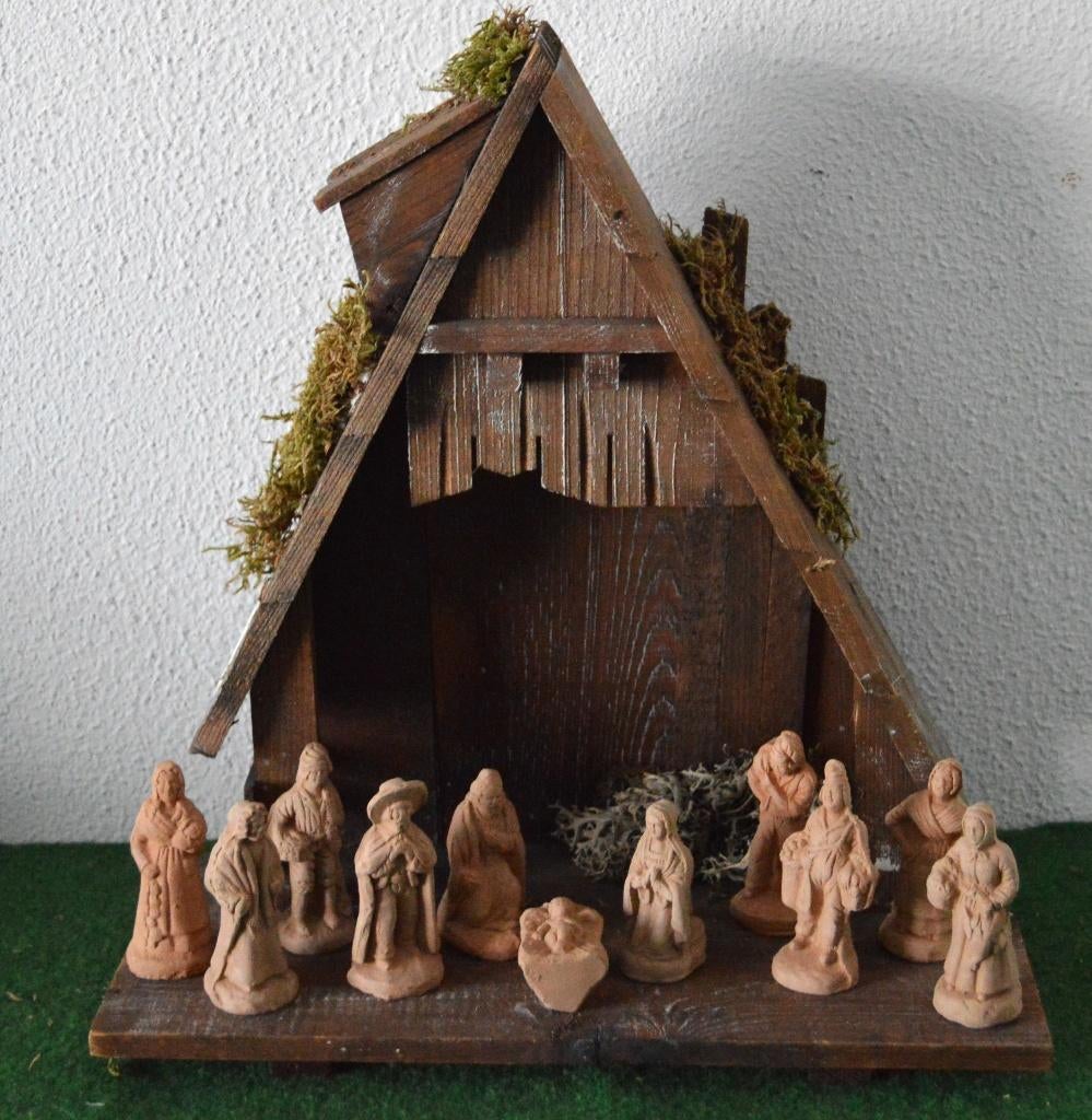 11 santons en terre cuite, Enlèvement ou Envoi, Comme neuf