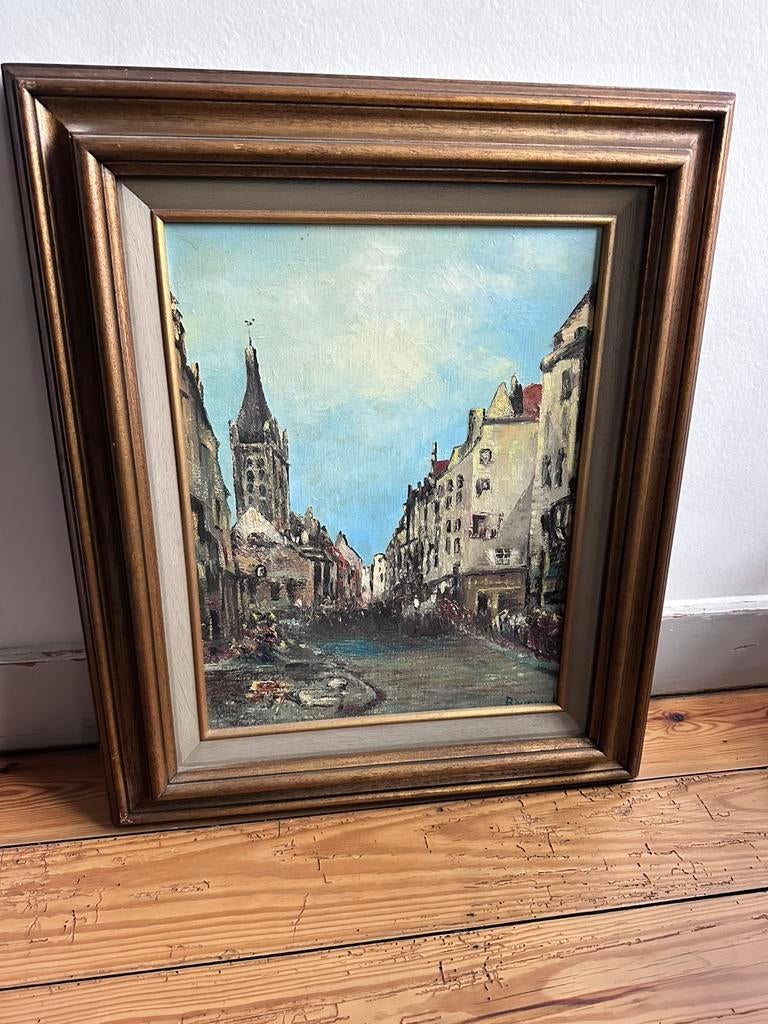 Schilderij parijse straten in kader, Ophalen