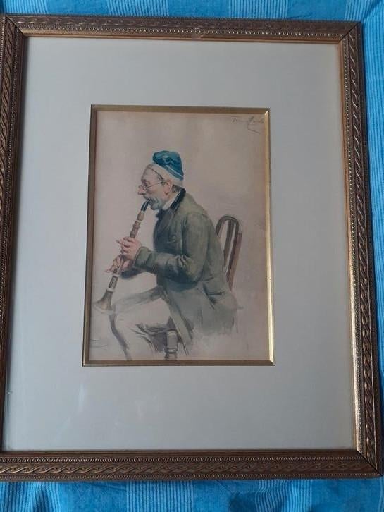 Aquarelle Franz Meerts, Antiquités & Art, Enlèvement