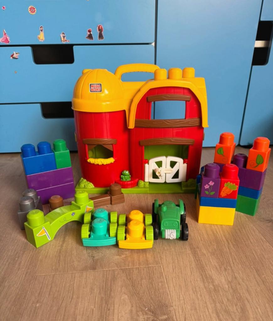 Mega Blocks boerderij. 89 stuks, Kinderen en Baby's, Speelgoed | Bouwstenen, Ophalen, Gebruikt, Megabloks
