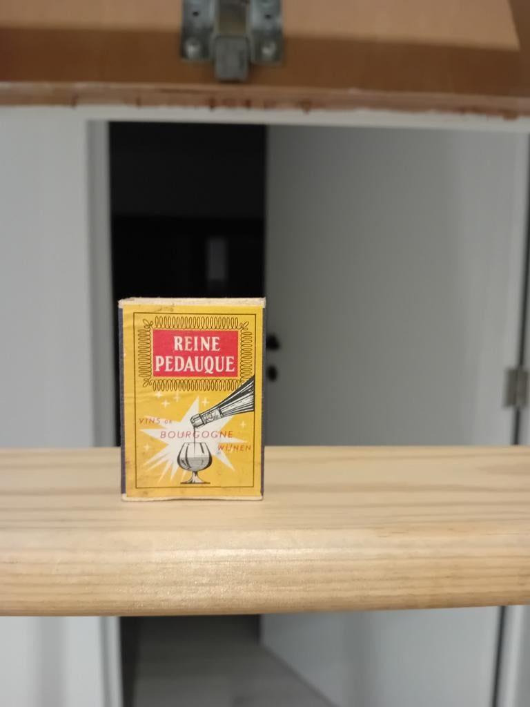 Oud vintage luciferdoosje Reine pedauque likeur, Enlèvement ou Envoi, Comme neuf