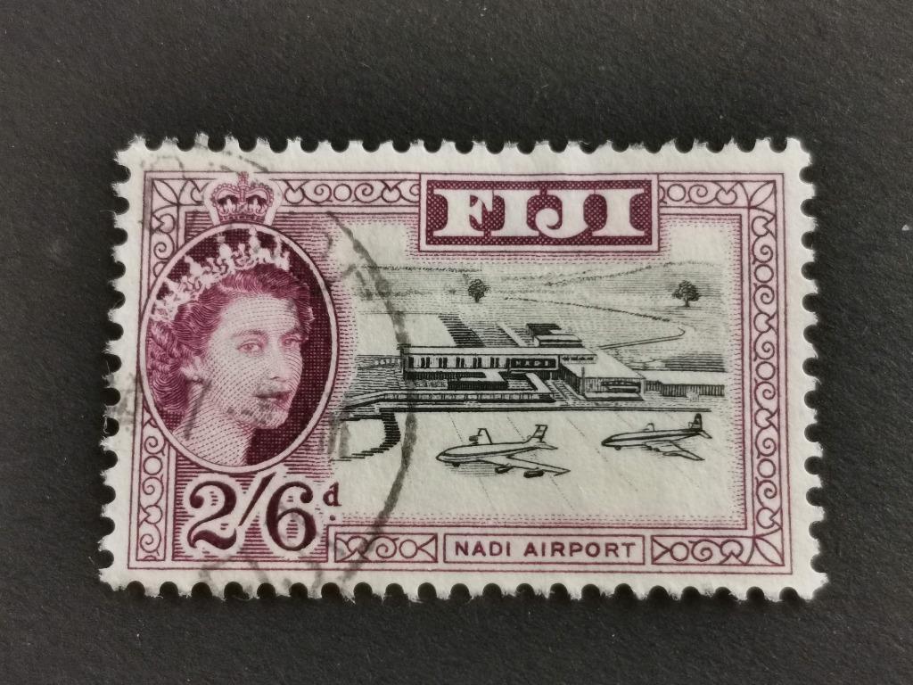 Fiji 1961 - Nadi luchthaven, vliegtuigen, Ophalen of Verzenden, Gestempeld
